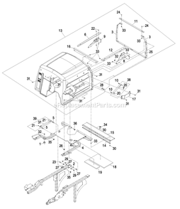Hopper Group (1) Diagram and Parts List for NAV27KCCA (850000-919999)(2010) Exmark Lawn Mower