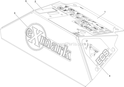 Console With Decals Assembly Diagram and Parts List for MGS481CKA48300 (316000000-399999999)(2016) Exmark Lawn Mower