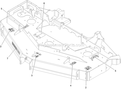 Deck With Decals Assembly Diagram and Parts List for LZE801GKA60RA1 (316000000-399999999)(2016) Exmark Lawn Mower