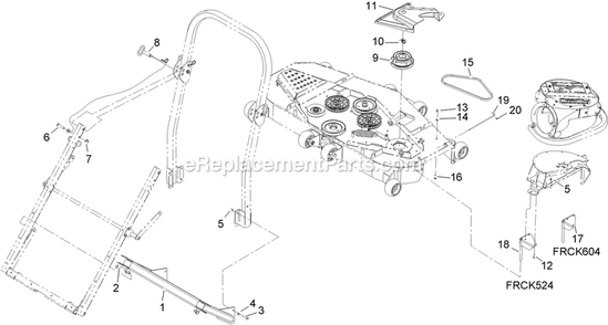 Frck Kit Diagram and Parts List for FRCK604 (600000-669999)(2006) Exmark Lawn Tractor Accessories