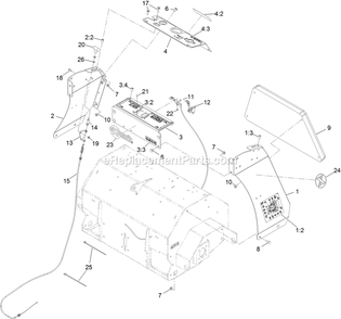 Tower Assembly Diagram and Parts List for ARX481CKA30000 (315000000-315999999)(2015) Exmark Aerator