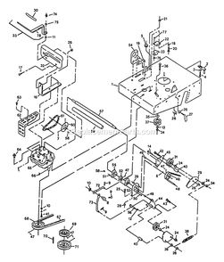 Engine Deck Group (1) Diagram and Parts List for V4815KC (130000-149999)(1997) Exmark Lawn Mower