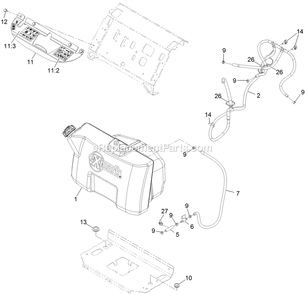 Fuel Assembly Diagram and Parts List for VTX730EKC524 (313000000-313999999)(2013) Exmark Lawn Mower