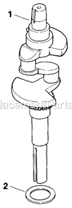 Crankshaft Diagram and Parts List for TR-17K 70000-79999 Exmark Lawn Mower
