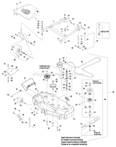 Mower Deck (2) Diagram and Parts List for THP20KAE483 (850000-919999)(2010) Exmark Lawn Mower