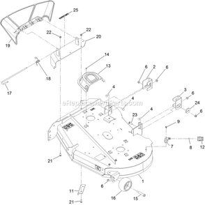 Part Location Diagram of 125-5482 Toro 42 DECK AND DECAL ASM (SERVIC
