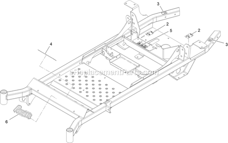 Main Frame With Decals Assembly Diagram and Parts List for PNS740GKC60RA3 (315000000-315999999)(2015) Exmark Lawn Mower