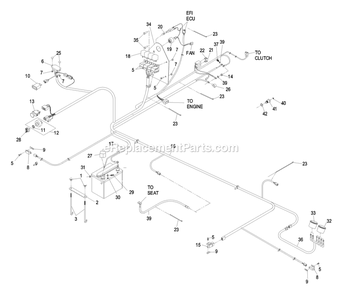 Electrical Group Diagram and Parts List for LXS29LKA605 (670000-719999)(2007) Exmark Lawn Mower