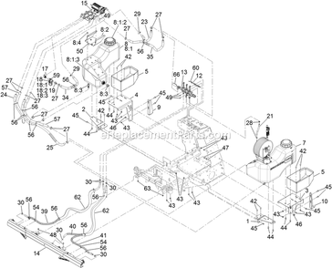 Spray Assembly Diagram and Parts List for 34233 406912824-999999999 Exmark Sprayer