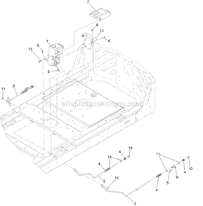 Brake Assembly Diagram and Parts List for QTS708GEM50200 (316000000-399999999)(2016) Exmark Lawn Mower