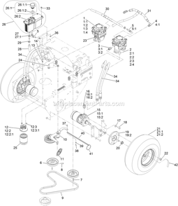 Ground Drive Assembly Diagram and Parts List for TTS481CKA36300 (400000000-402082299)(2017) Exmark Lawn Mower