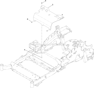 Seat Mount Assembly Diagram and Parts List for LZE730GKA524B2 (316000000-399999999)(2016) Exmark Lawn Mower