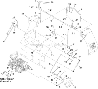 Motion Control Assembly Diagram and Parts List for SAR481KA30 (314000000-314999999)(2014) Exmark Aerator