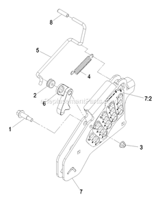 Height Of Cut Assembly Diagram and Parts List for LZAS20BV484 (790000-849999)(2009) Exmark Lawn Mower