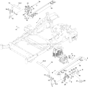 Motion Control Assembly Diagram and Parts List for LZE740EKC60400 (406294345-408644345)(2020) Exmark Lawn Mower
