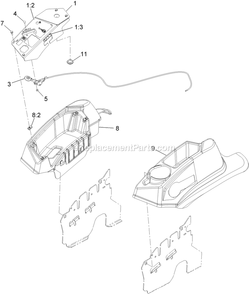 Controls Assembly Diagram and Parts List for LZS29EKC724CA (920000-999999)(2011) Exmark Lawn Mower