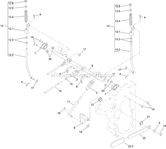 Parking Brake Assembly Diagram and Parts List for NVS640CKC42000 (315000000-315999999)(2015) Exmark Lawn Mower