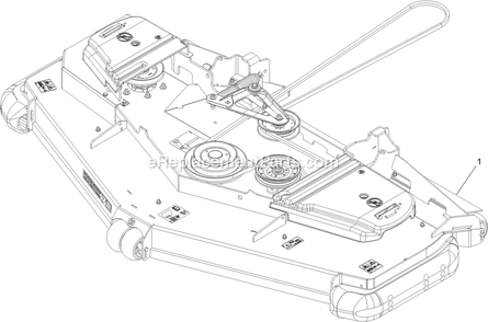 Complete Deck Assembly Diagram and Parts List for LZE801GKA72RA1 (316000000-399999999)(2016) Exmark Lawn Mower
