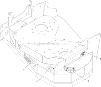 Deck With Decals Assembly Diagram and Parts List for VTS541KA363 (314000000-314999999)(2014) Exmark Lawn Mower