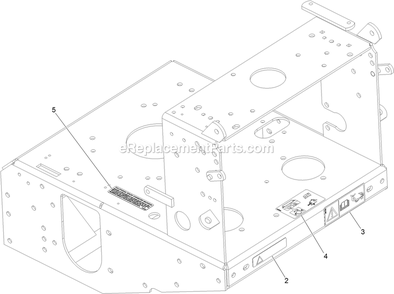 Deck With Decals Assembly (2) Diagram and Parts List for VHS481GKA36200 (315000000-315999999)(2015) Exmark Lawn Mower