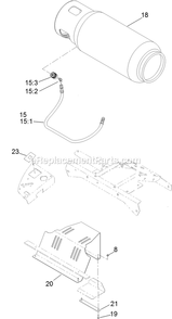 Lpg Valve And Tank Assembly Diagram and Parts List for LZS740PKC524 (314000000-314999999)(2014) Exmark Lawn Mower