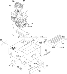 Main Frame Assembly (1) Diagram and Parts List for SDS270CSB20000 (315000000-315999999)(2015) Exmark Seeder