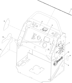 Control Tower With Decals Assembly Diagram and Parts List for VTS730AKC52400 (400000000-402082299)(2017) Exmark Lawn Mower