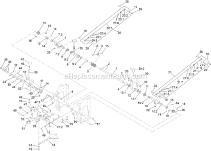 Speed Control Assembly Diagram and Parts List for NVS730AKC48000 (402082300-404314158)(2018) Exmark Lawn Mower