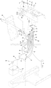 Electrical Assembly Diagram and Parts List for 34233 406912824-999999999 Exmark Sprayer