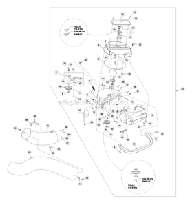 Blower Assembly (2) Diagram and Parts List for LZUV52 (510000-599999)(2005) Exmark Lawn Tractor Accessories