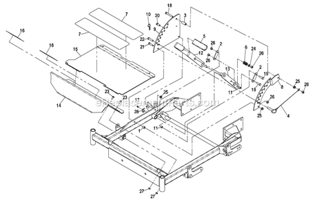 Front Frame Group (2) Diagram and Parts List for LCT5219KA (440000-509999)(2004) Exmark Lawn Mower