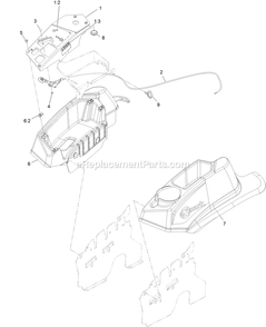 Control Assembly Diagram and Parts List for LZS740AKC524A2 (316000000-316999999)(2016) Exmark Lawn Mower