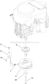 Clutch Assembly Diagram and Parts List for QTS691KA502 (313000000-313999999)(2013) Exmark Lawn Mower