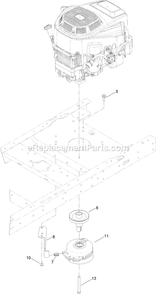 Clutch Assembly Diagram and Parts List for QTS452CEM34200 (315000000-315999999)(2015) Exmark Lawn Mower