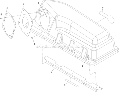 Hood Assembly Diagram and Parts List for 116-3000 (314000000-314999999)(2014) Exmark Lawn Tractor Accessories