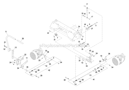 Motion Control Group Diagram and Parts List for LXS29LKA605 (670000-719999)(2007) Exmark Lawn Mower