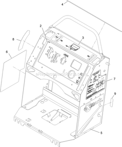 Control Tower With Decals Assembly Diagram and Parts List for VT18KA363 (920000-999999)(2011) Exmark Lawn Mower