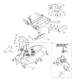Weight And Belt Drive Components (1) Diagram and Parts List for UV6672 (600000-669999)(2006) Exmark Lawn Tractor Accessories