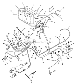 Electrical Group Diagram and Parts List for TR-20KC (90000-101999)(1994) Exmark Lawn Mower