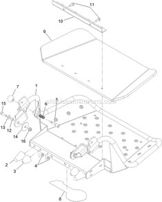 Platform Assembly (2) Diagram and Parts List for VT18KA363 (920000-999999)(2011) Exmark Lawn Mower