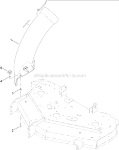 Chute Assembly (1) Diagram and Parts List for 116-6512 (314000000-314999999)(2014) Exmark Lawn Tractor Accessories