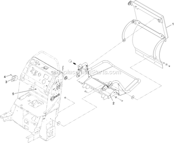 Platform Assembly (1) Diagram and Parts List for VTS541CKA36300 (400000000-402082299)(2017) Exmark Lawn Mower