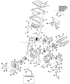 Engine Deck Group (3) Diagram and Parts List for LZ23KA604 (260000-319999)(2001) Exmark Lawn Mower