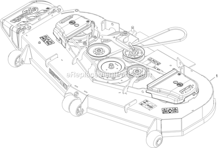 Complete Deck Assembly Diagram and Parts List for STS730GKA60400 (404314159-406294344)(2019) Exmark Lawn Mower