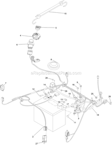 Electrical Assembly Diagram and Parts List for QTE708GEM50200 (400000000-402082299)(2017) Exmark Lawn Mower