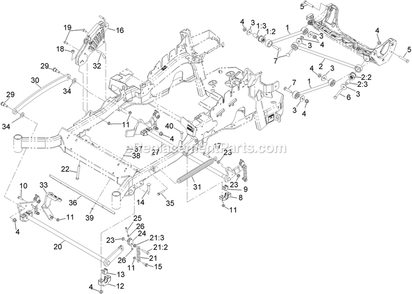 Deck Lift Assembly Diagram and Parts List for LZS22KA484CA (920000-999999)(2011) Exmark Lawn Mower