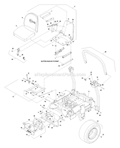 Mainframe Group Diagram and Parts List for LZ27LKA604 (510000-539999)(2005) Exmark Lawn Mower