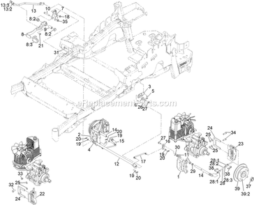 Park Brake Assembly Diagram and Parts List for LZE751GKA724A1 (406294345-999999999)(2020) Exmark Lawn Mower