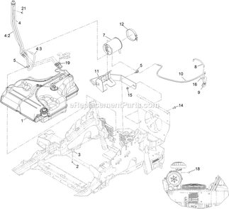 Fuel System Assembly Diagram and Parts List for LZS801CKA60RA1 (411294212-999999999)(2022) Exmark Lawn Mower