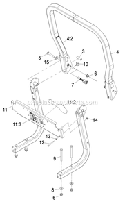 Rops Assembly Diagram and Parts List for QSP20BV443 (850000-919999)(2010) Exmark Lawn Mower